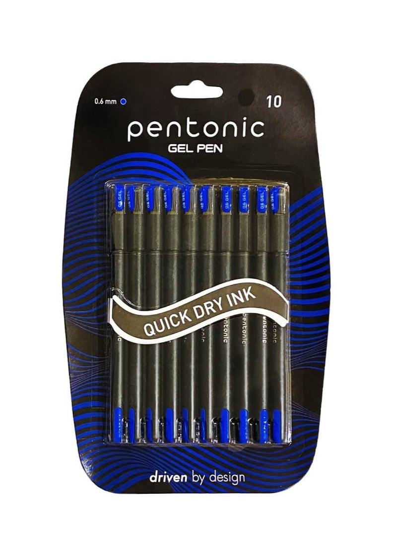 Pentonic - Pentonic 0.6mm Gel Pen (Pack of 10, Blue Ink) - Image 1
