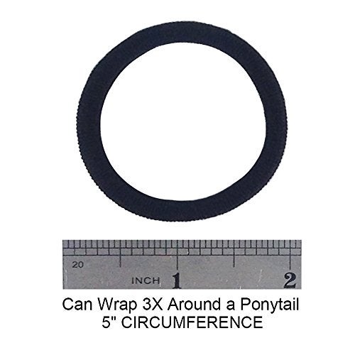 J-MEE Hair Bands 100PCS Seamless Cotton Ponytail Holders Scrunchies Hair Accessories for Thick Hair (black) - Image 4