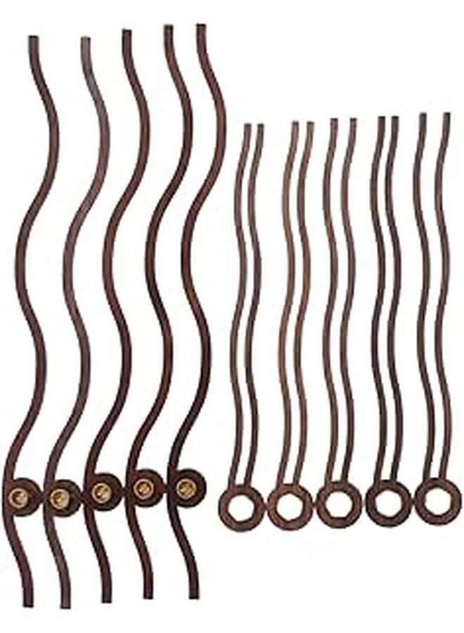 طقم عقارب ساعة خشبية آلية طويلة العمود لتصليح واستبدال أجزاء الساعة DIY بلون الجوز - Image 1