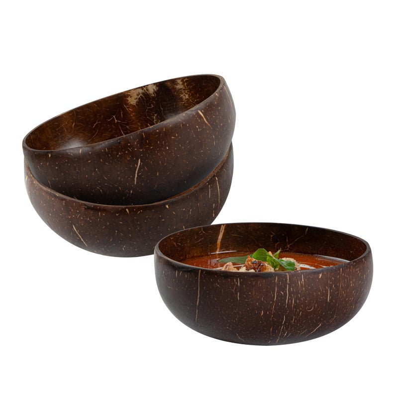 Restaurantware Coco Casa 158 Ounce Coconut Bowl 1 Reusable Handcrafted Polished With Coconut Oil For Warm Or Cold Foods Smoothies Washable By Hand