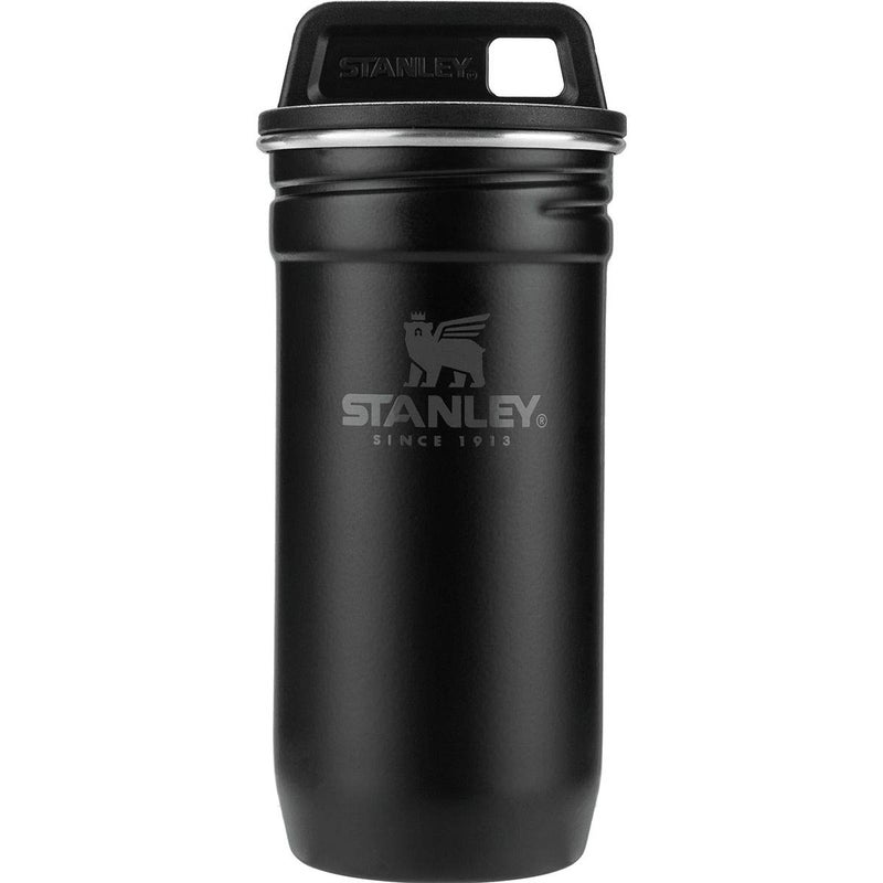 Stanley Stanley Adventure Nesting Shot Glass Set, 4 Stainless Steel Shot Glasses with Rugged Metal Travel Carry Case, Camping Gifts, Matte Black, 2oz  - Image 1