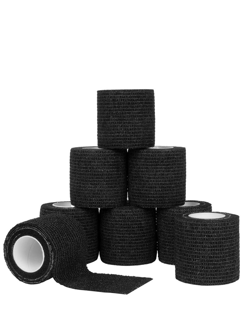 Generic Self Adherent Sport Wrap Tape, 8 Rolls 5cm x 4.5m Football Tape Wrap, Cohesive Bandage Sock Wrap, Shin Pad Tape, Goalkeeper Wrist Tape & Football Ankle Tape, Pet & Vet Wrap for Dogs, Horses - Image 1