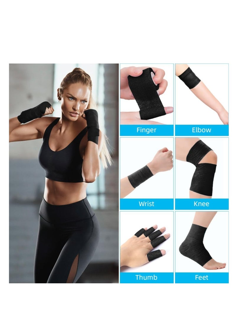 Generic Self Adherent Sport Wrap Tape, 8 Rolls 5cm x 4.5m Football Tape Wrap, Cohesive Bandage Sock Wrap, Shin Pad Tape, Goalkeeper Wrist Tape & Football Ankle Tape, Pet & Vet Wrap for Dogs, Horses - Image 4