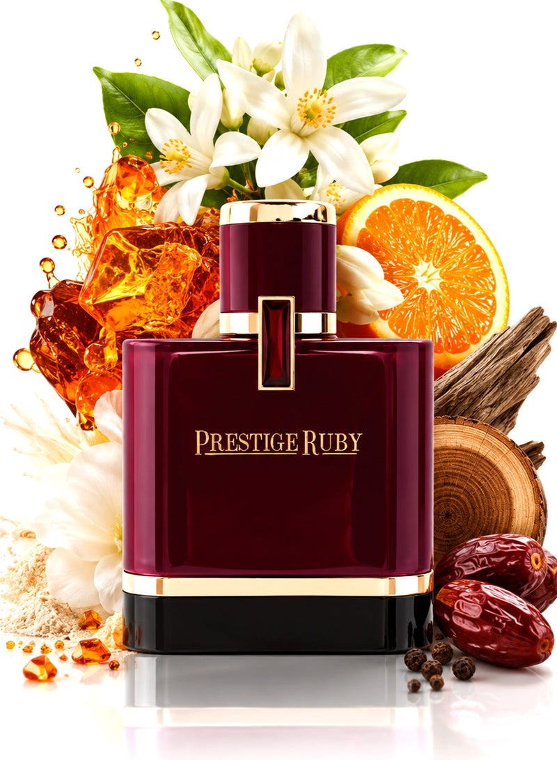 الماجد للعود عطر بريستيج روبي الفاخر أو دو بارفان 100 مل | عطر يدوم طويلاً للرجال والنساء - Image 1