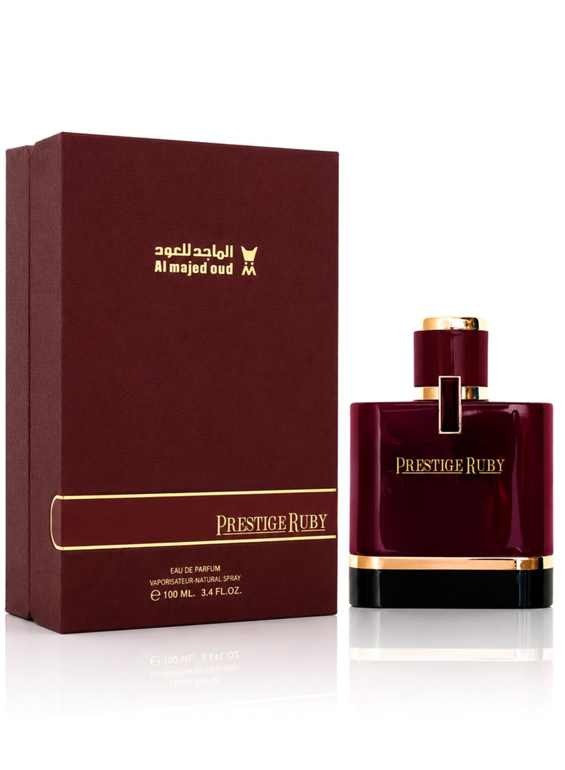 الماجد للعود عطر بريستيج روبي الفاخر أو دو بارفان 100 مل | عطر يدوم طويلاً للرجال والنساء - Image 2