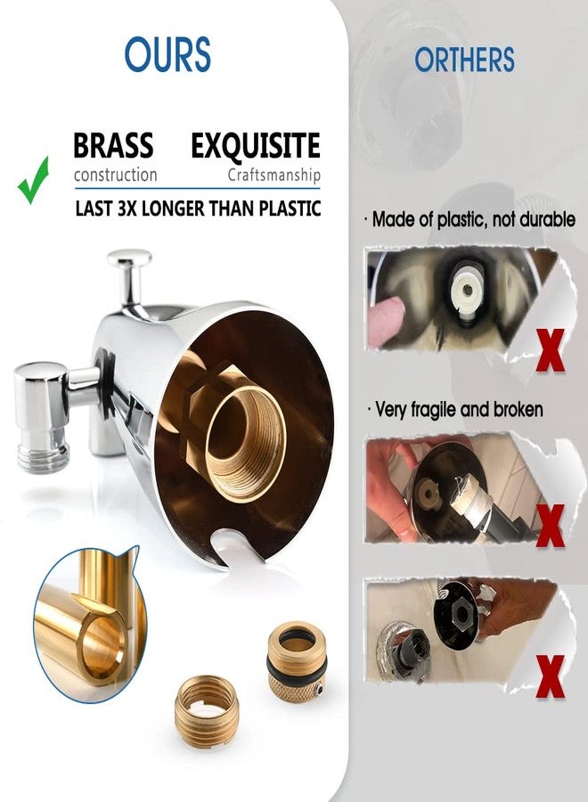 PROOX All Metal Tub Spout with Diverter Chrome, Diverter Tub Spout for Hand Shower - Image 2