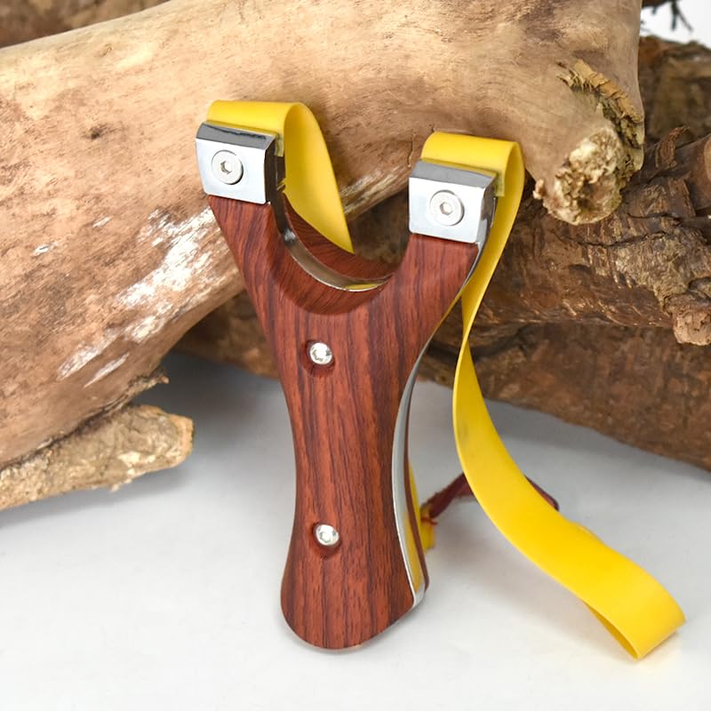 Marksman ® Resin + Alloy Portable Pocket Slingshot Outdoor Learning Catapult Gulel (Brown Resin+Alloy Slingshot) - Image 2