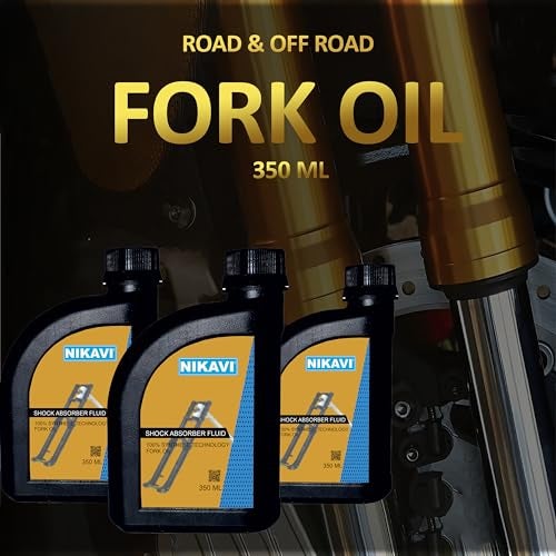 NIKAVI Shock Absorber Fork Oil for Bikes – 350ml | Front Suspension Fluid for Smooth Ride, Anti-Corrosion, Anti-Foam, Temperature Stable | 2W Hydraulic Fork Compatible - Image 3