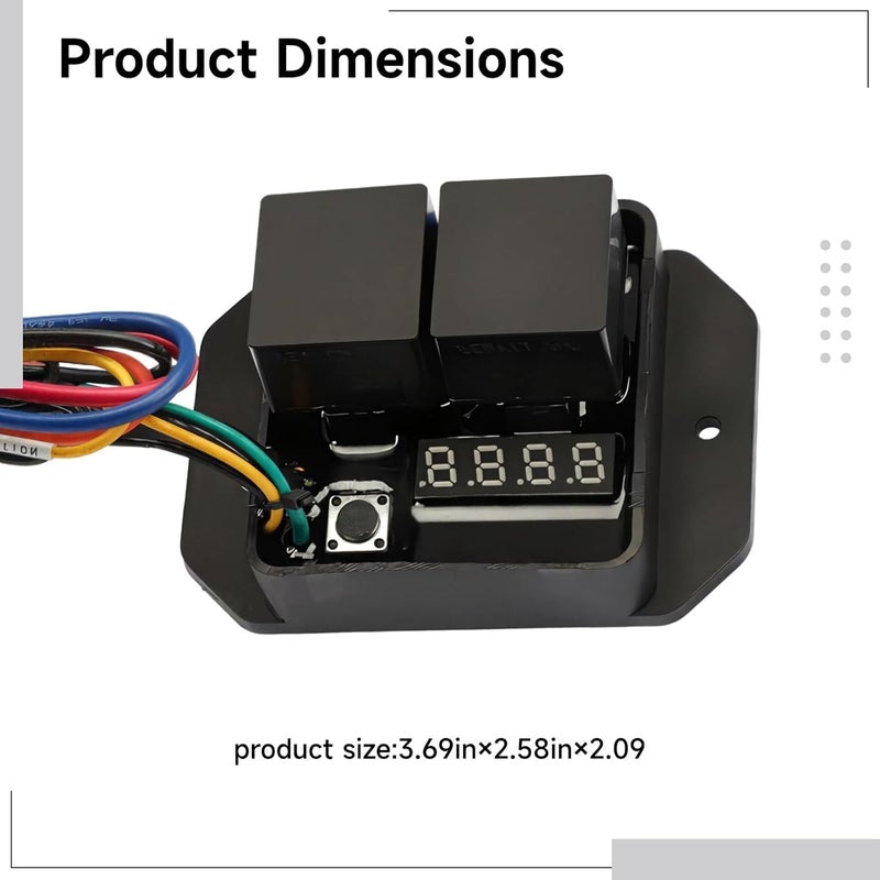 12V Digital Dual Fan Controller With Led Display, Waterproof Cooling Fan Module, Adjustable Temperature Control, Complete Wiring Kit (Part0444/Dc-0444) - Image 3