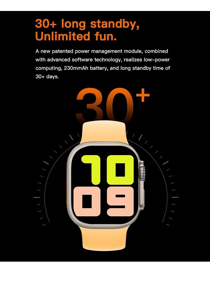 T10 Ultra Smart Watch 2.09-Inch HD Display with Bluetooth Calling Sleep and Heart Rate Monitoring IP67 Waterproof - Image 5
