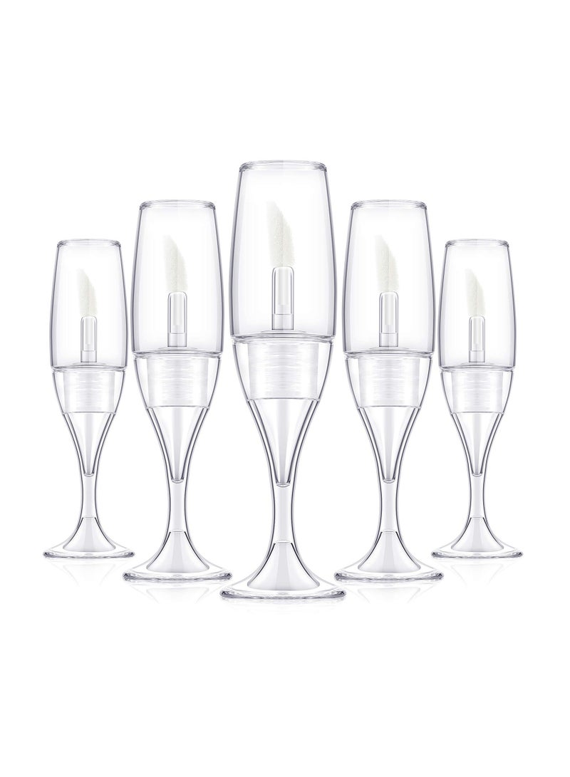 KASTWAVE 20 Pcs Lip Gloss Tubes, 8 ml/ 0.27 oz  Mini Shaped Empty Lip Gloss Tube Lip Balm Containers Refillable Bottles Lip Glaze Container for Women Girls (Transparent) - Image 1