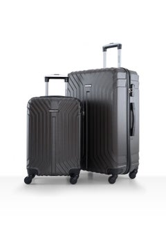 PARAJOHN Winso 2-Piece ABS Hardside Spinner Luggage Trolley Set Dark Grey  - Image 1