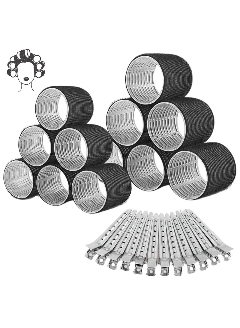 ELAUR Elaur 24 Hair Curler Rollers for Women Heatless Hair Rollers with 12 Pcs Clips, Self Grip Holding Hair Rollers for Long Medium Short Thick Fine Volume Thin Bangs Hair  - Image 1