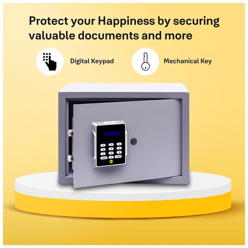 YALE YSPC 250 Motorized Electronic Safe Locker for Home Office Hotels 56L Digital Safe Locker with Pin Manual Key Access Safety for Jewellery Money other valuables 167 Litres Grey - Image 4
