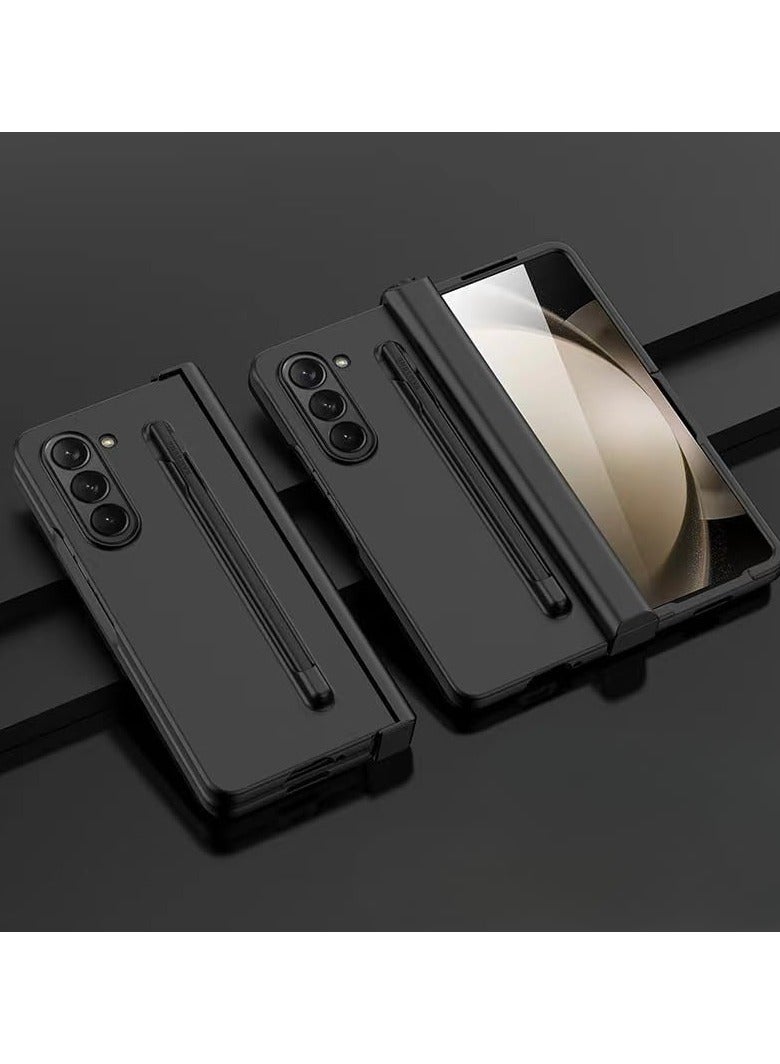 Protective Case Compatible with Samsung Galaxy Z Fold 5 with Integrated Pen Slot Cover All-in-One Shell and Film for Galaxy Z Fold 5