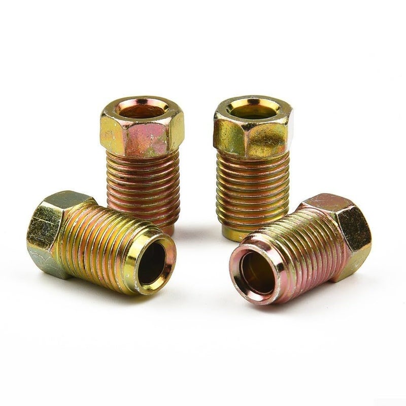 Brake Pipe Connector Set 2 Two Way Female Fittings 4 M10 10mm Male Nuts 3 16 Inch Steel - Image 3