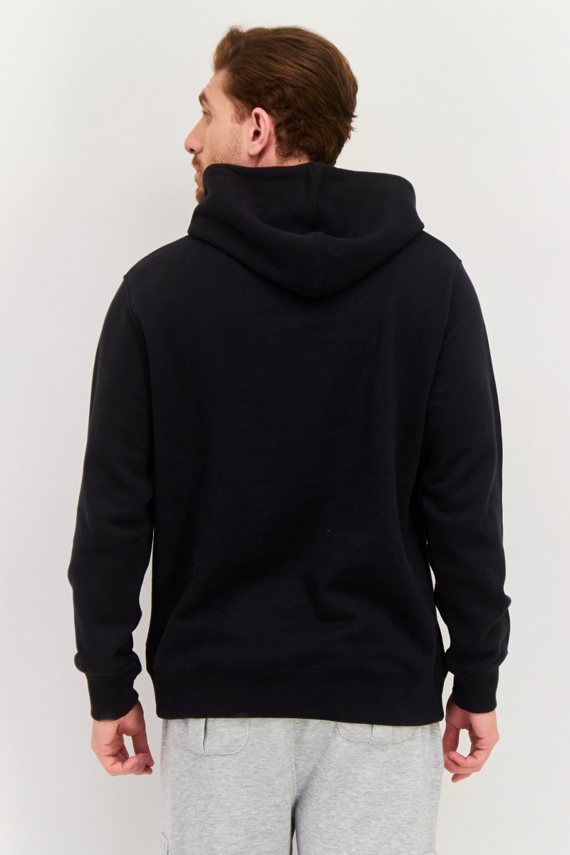 Hurley Men Sportswear Fit Brand Logo Long Sleeves Outdoor Sweatshirt, Black - Image 3
