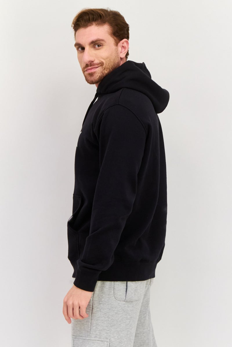 Hurley Men Sportswear Fit Brand Logo Long Sleeves Outdoor Sweatshirt, Black - Image 4