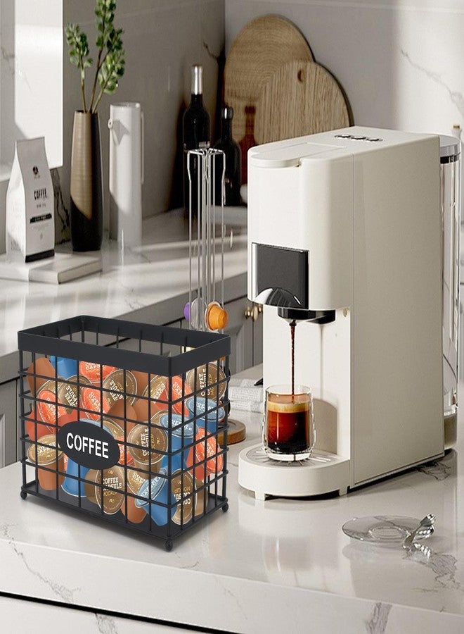 Vivise Coffee Pod Holder Basket Magnetic Coffee Pods Holder High-Capacity k Cup Holder Coffee Station Organizer,Coffee Bar Accessories.Suitable For Kitchen And Office Countertop - Image 3
