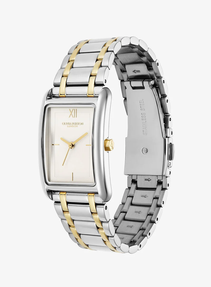 OLIVIA BURTON Grove Collection Analog Quartz Watch For Women With Two-Tone Stainless Steel Bracelet - 24000197