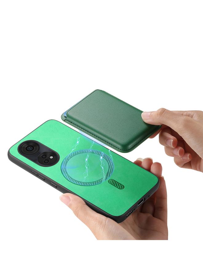 erorex Case For OPPO A78 4G Retro Magsafe Card Bag PU Back Cover Phone Case - Image 4