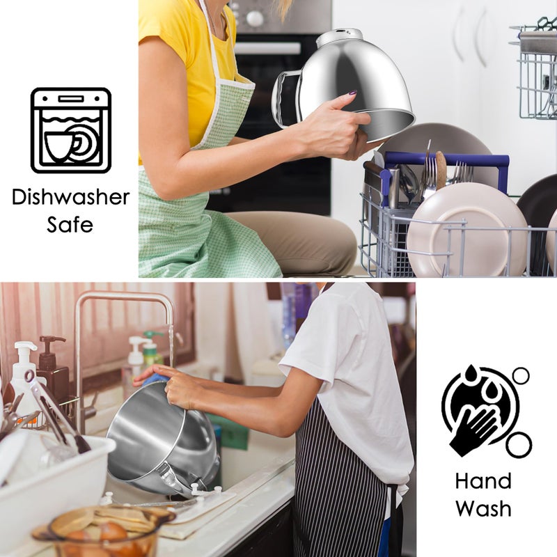 GLINK 5 Quart Stainless Steel Mixer Bowl for KitchenAid Artisan & Classic Series 4.5&5 QT Tilt-Head Stand Mixers, Replacement Bowl for KitchenAid, Mixer Attachment for KA, Silver - Image 3