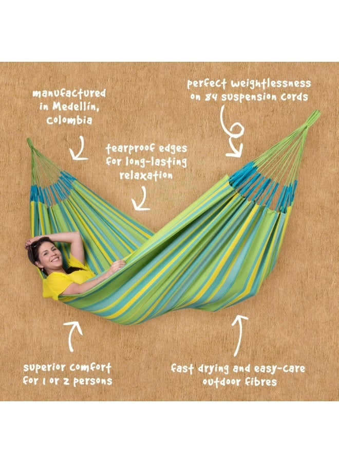 LA SIESTA لا سييستا® بريسا لايم كلاسيك أرجوحة - مقاومة للعوامل الجوية للاسترخاء الخارجي لأرجوحة بحجم كينغ، استرخاء أصيل ومريح - Image 5