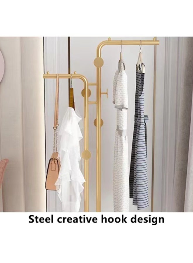 Kutis 1-Piece Metal Coat Rack Clothes Rack Hangers Freestanding Stand Garment Rack Clothes Hanger Organizer With Marble Base 54x30x170 cm - Image 3