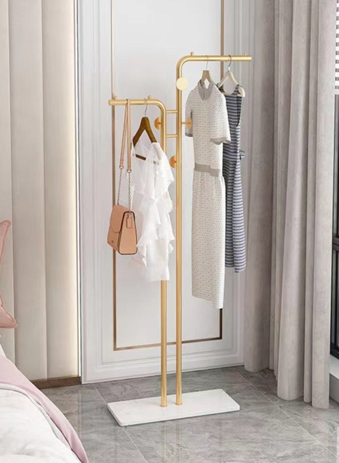 Kutis 1-Piece Metal Coat Rack Clothes Rack Hangers Freestanding Stand Garment Rack Clothes Hanger Organizer With Marble Base 54x30x170 cm - Image 1