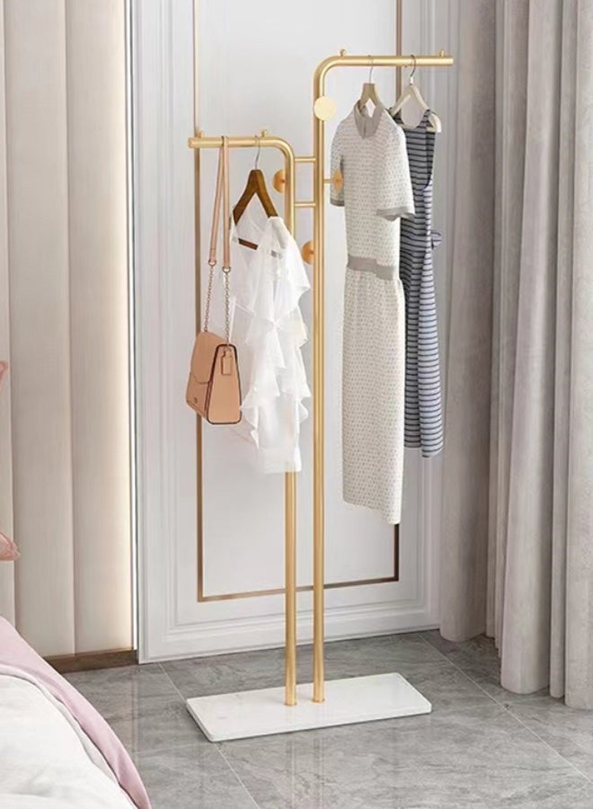 Kutis 1-Piece Metal Coat Rack Clothes Rack Hangers Freestanding Stand Garment Rack Clothes Hanger Organizer With Marble Base 54x30x170 cm - Image 2
