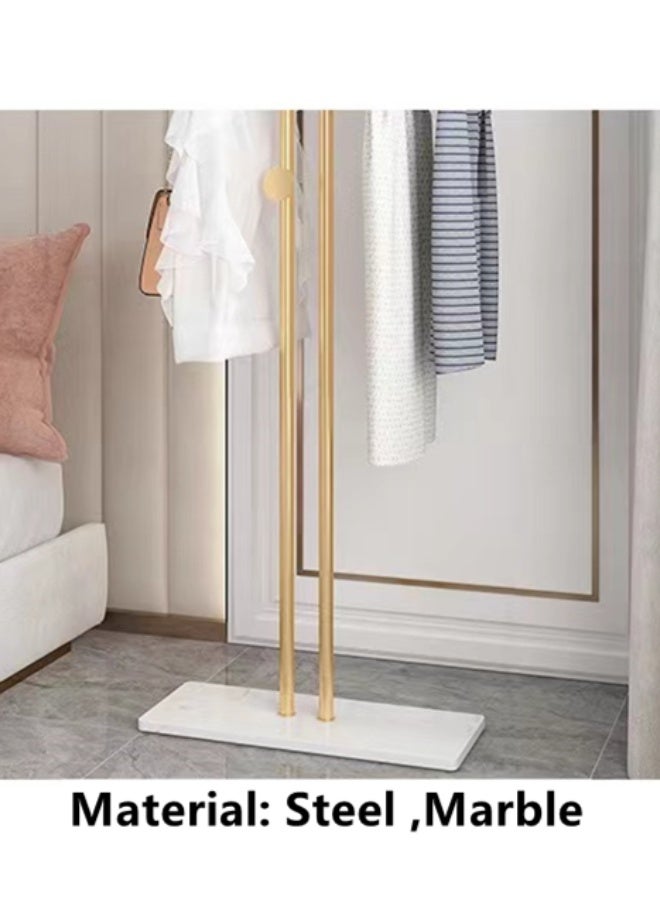 Kutis 1-Piece Metal Coat Rack Clothes Rack Hangers Freestanding Stand Garment Rack Clothes Hanger Organizer With Marble Base 54x30x170 cm - Image 4