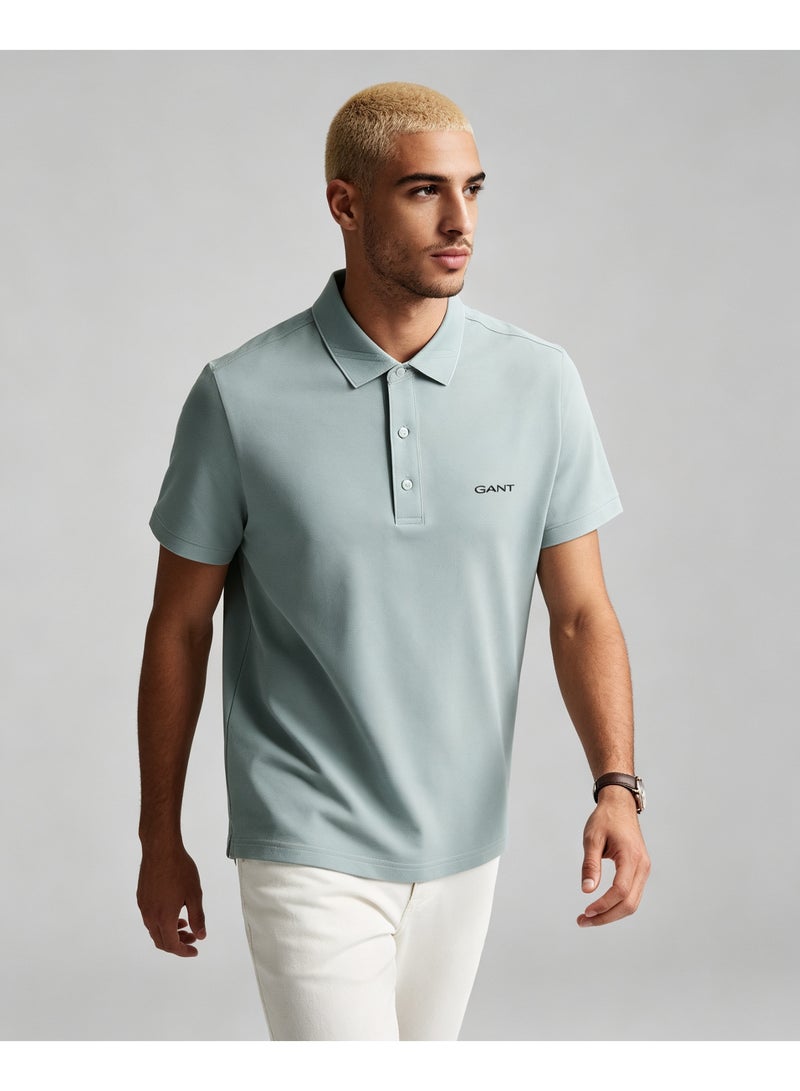 GANT Unisex Short Sleeve Collared Polo Shirt Casual Daily Wear Top Cyan - Image 2