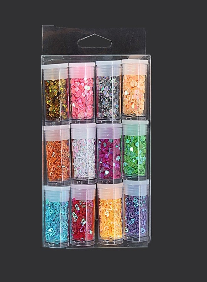 53 Arts 53ARTS Rainbow Chunks Glitter Sequins Set for Epoxy Resin, Arts & Crafts, Jewellery, Decorations, Nail Art, Body Makeup, Face, Slime, Festival Party Decoration - Image 1