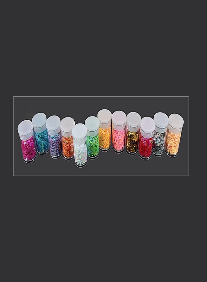 53 Arts 53ARTS Rainbow Chunks Glitter Sequins Set for Epoxy Resin, Arts & Crafts, Jewellery, Decorations, Nail Art, Body Makeup, Face, Slime, Festival Party Decoration - Image 3