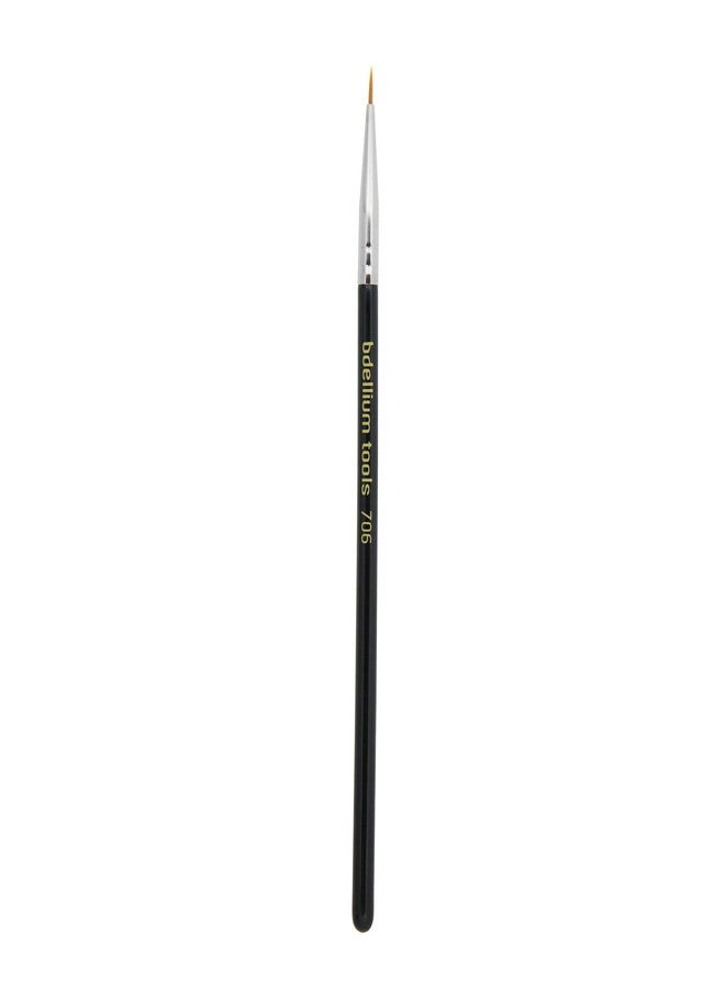 Bdellium Tools Professional Makeup Brush - Maestro Series 706 Fine Point Eyeliner - With Soft Synthetic Fibers, For Lining the Eyes (Black, 1pc) - Image 1