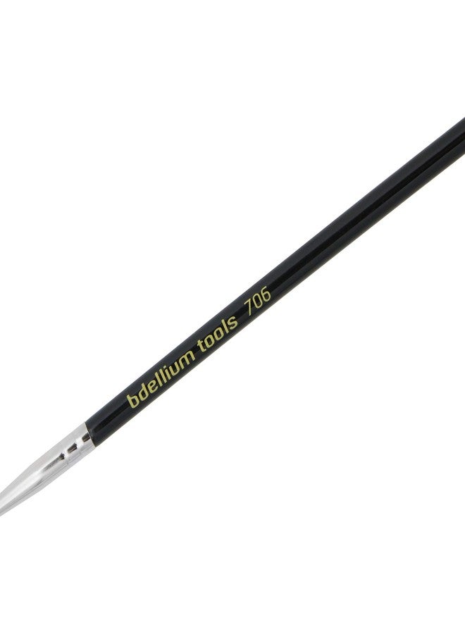 Bdellium Tools Professional Makeup Brush - Maestro Series 706 Fine Point Eyeliner - With Soft Synthetic Fibers, For Lining the Eyes (Black, 1pc) - Image 3
