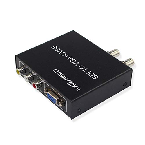 HDSUNWSTD SDI (SD-SDI/HD-SDI/3G-SDI) to VGA+CVBS/AV+SDI Converter Support 1080P for Monitor/Camera/Display with us Power Adapter - Image 2