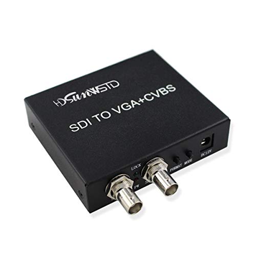 HDSUNWSTD SDI (SD-SDI/HD-SDI/3G-SDI) to VGA+CVBS/AV+SDI Converter Support 1080P for Monitor/Camera/Display with us Power Adapter - Image 3