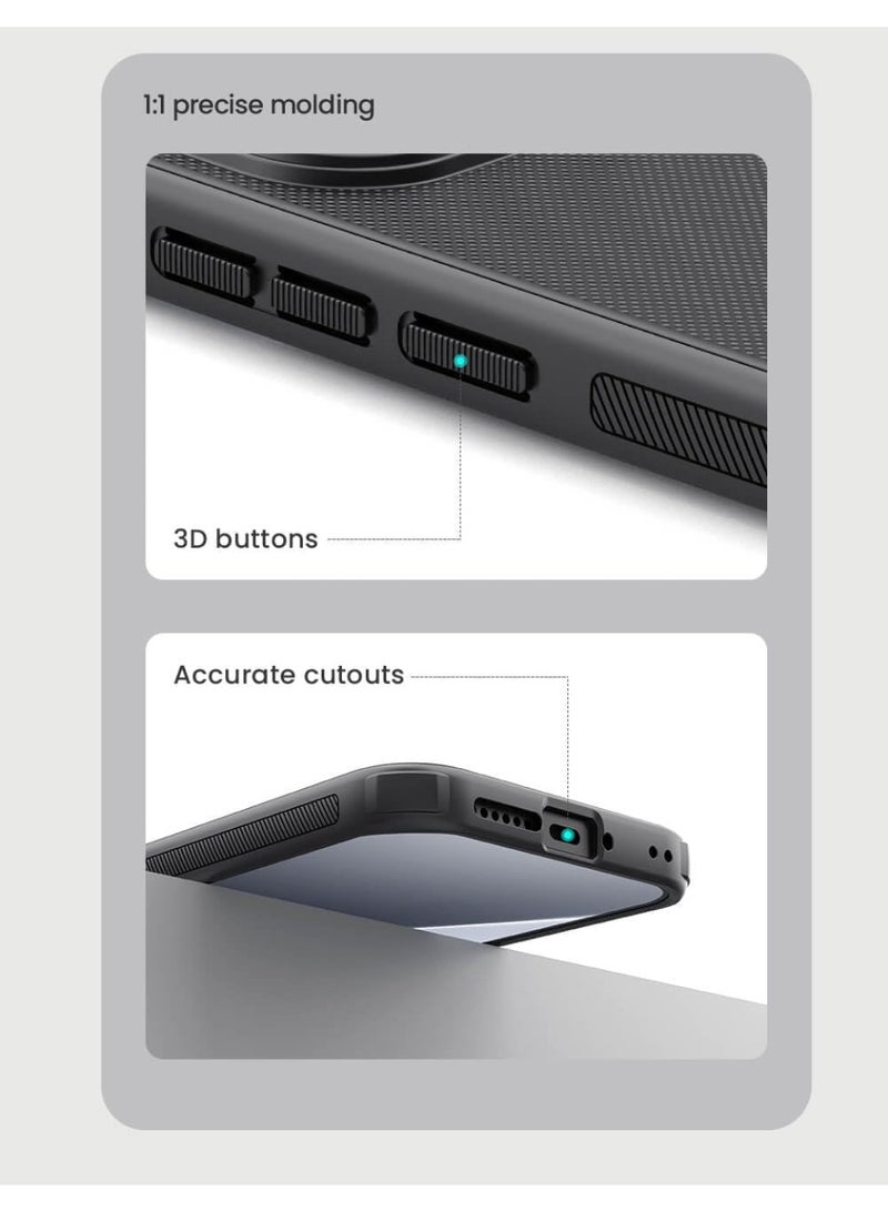 Nillkin Case Compatible with Xiaomi 17 (6.3'' Inch) Nillkin Super Frosted Shield Pro Hard Back Soft Border (PC + TPU) Shock Absorb Cover Raised Bezel Camera Protect Black Color (Xiaomi 17) - Image 2