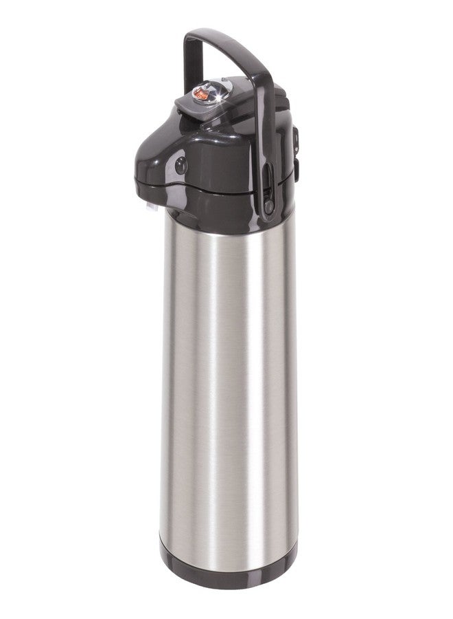 OGGI Pumpmaster 64oz Stainless Steel Carafe w/Lever Action Pump -Vacuum Container, Thermal Coffee Carafe, Insulated Coffee Carafe, Thermos Carafe, Hot Beverage Dispenser, 1.9 Liters - Image 1