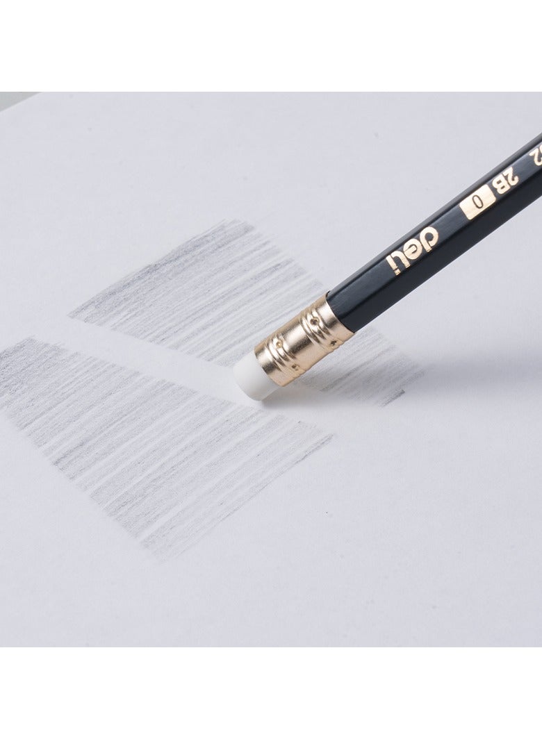 Deli قلم رصاص جرافيت 2B داكن أزرق – 12 قطعة – مثالي للكتابة والرسم - Image 3