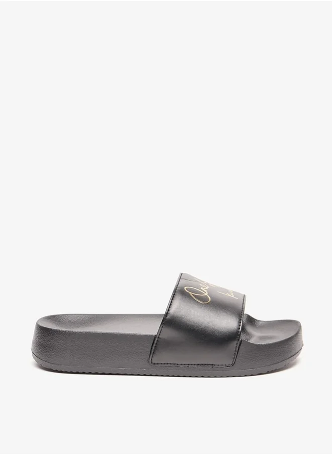 Celeste Women's Typographic Print Slides