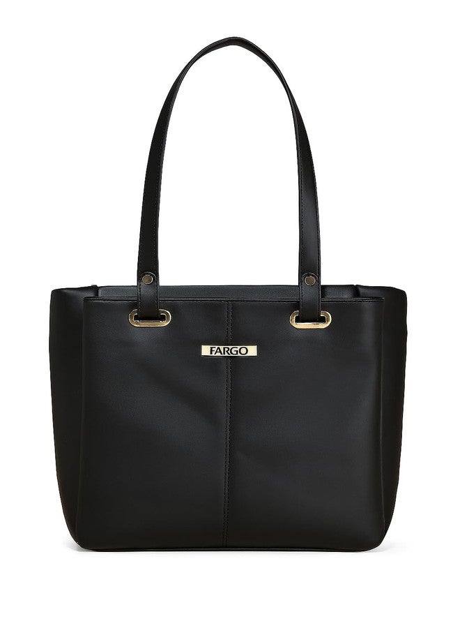 Fargo PU Women's Stylish Handbag (Black) - Image 1