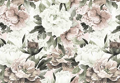 Reyhui Roses and Banana Leaves Wall Mural Wallpaper for Bedroom and Living RoomNot SelfAdhesive - Image 3