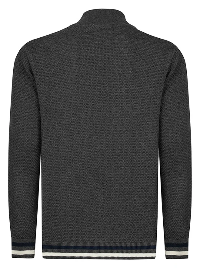 FELIX HARDY Half zip cotton jumper