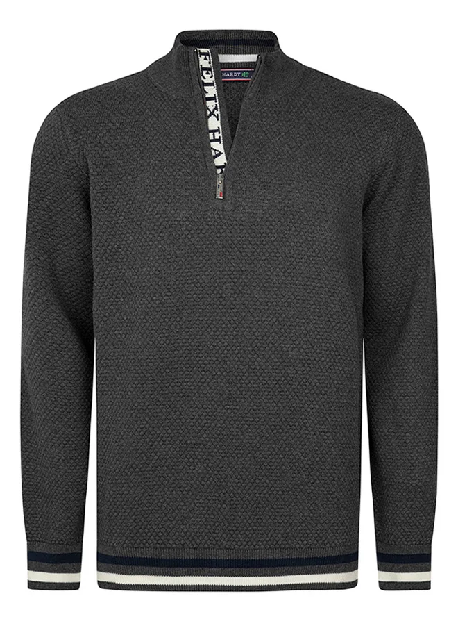 FELIX HARDY Half zip cotton jumper