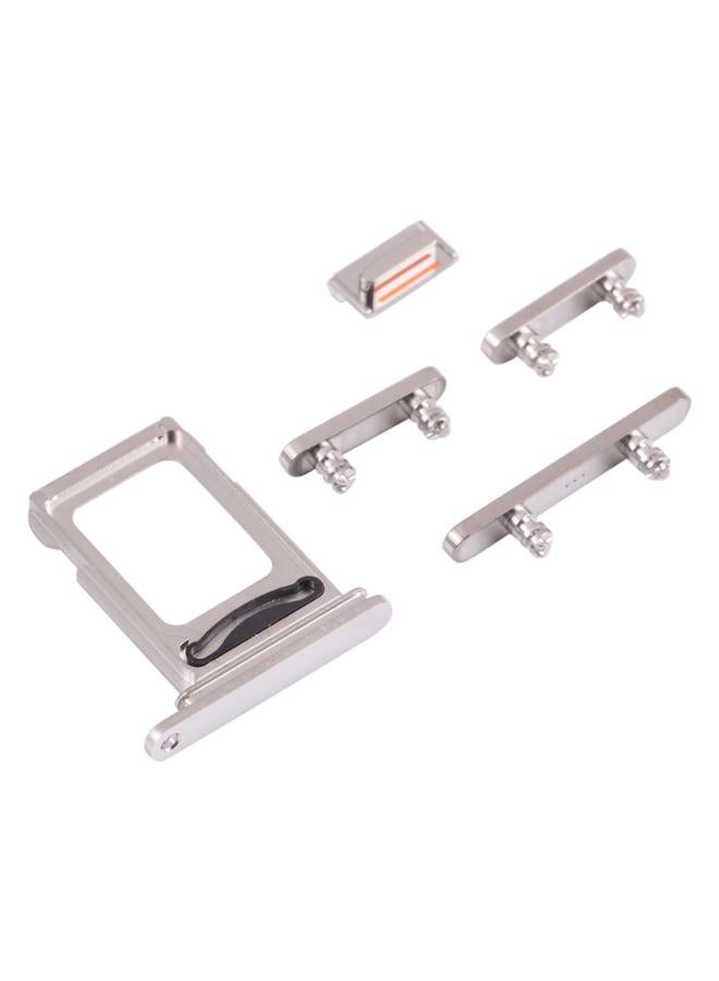 إيروريكس صينية بطاقة SIM + صينية بطاقة SIM + مفاتيح جانبية لهاتف iPhone 13 Pro (فضي) - Image 3