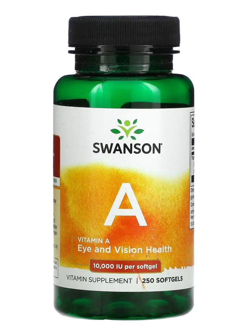 Swanson, Vitamin A, 10,000 IU, 250 Softgels