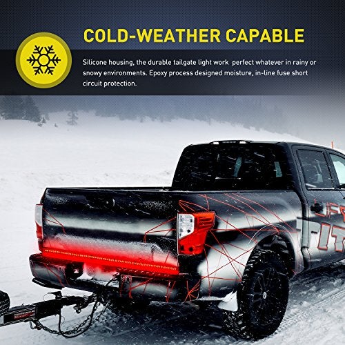 Nilight 60 Inch Truck Tailgate Light Bar Double Row LED Flexible Strip Red Running Brake Turn Signal White Reverse Back Up Lighting Modes for Pick Up Truck SUV - Image 5