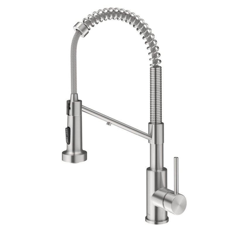 KRAUS Bolden 2in1 Commercial Style Pull Down Single Handle Water Filter Kitchen Faucet for Reverse Osmosis or Water Filtration System in SpotFree Stainless Steel KFF1610SFS